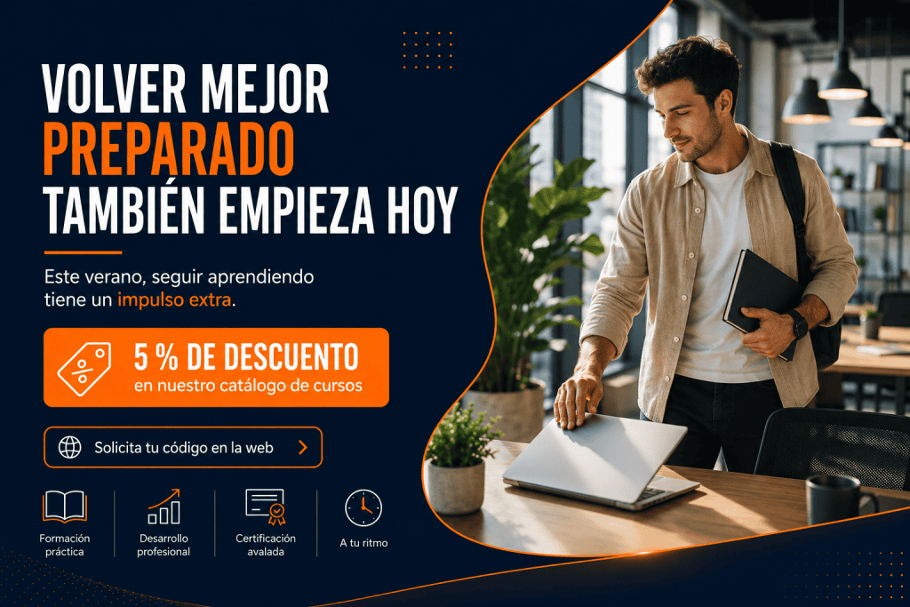 5% de descuento en nuestro catálogo de cursos.
