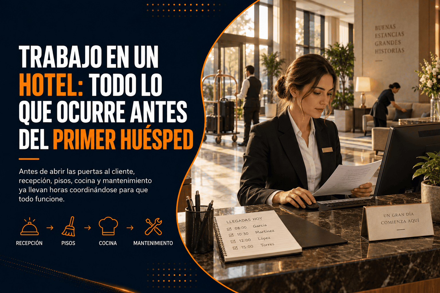 Trabajo en un hotel: todo lo que ocurre antes de que llegue el primer huésped