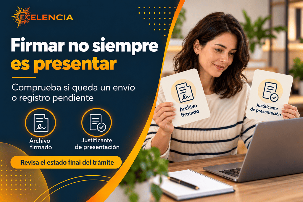 Comparación entre un archivo firmado y un justificante de presentación